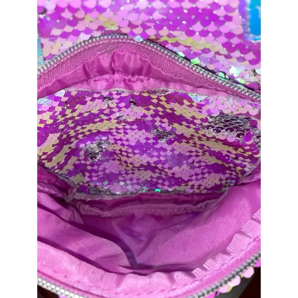 JUSTICE Sequin backpack, purple, Pink & Blue.‎